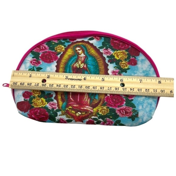 Virgen de Guadalupe Zipper Pouch, Cosmetic Bag - Picture 5 of 6